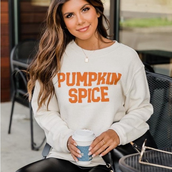 Pennant Sweaters - Pumpkin Spice Knit Crewneck Pullover